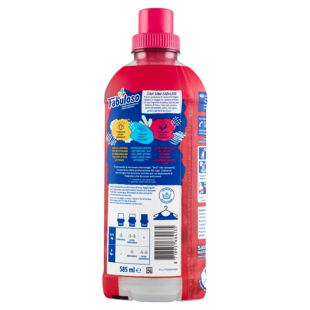 Fabuloso ammorbidente concentrato Profumi di Siena 585 ml